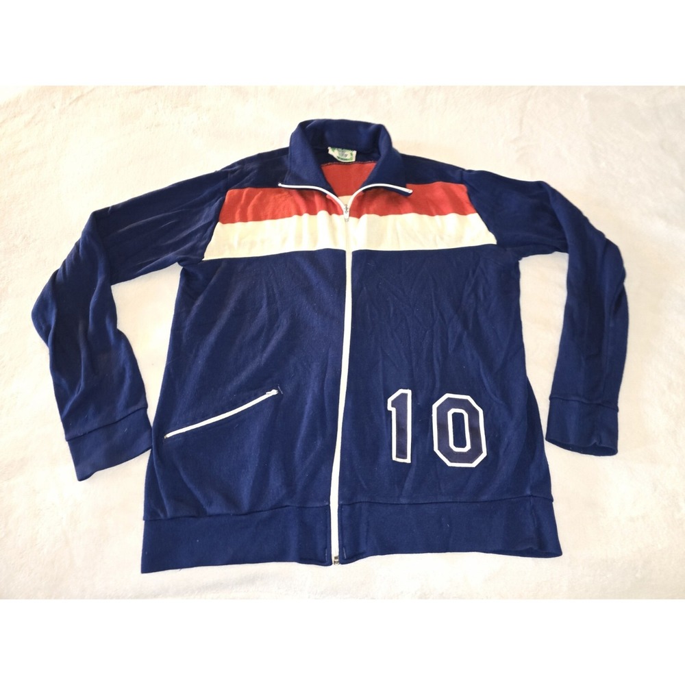 1970s‎ 80s Vintage Winning Ways Full Zip Track Jacket Mens XL Blue Japan